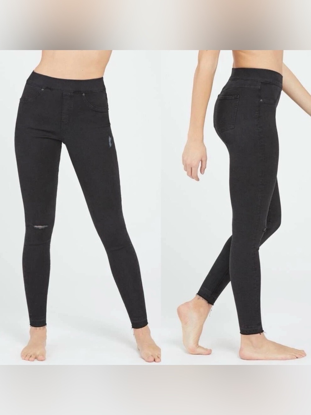 SPANX Black High-Rise Skinny Jeans